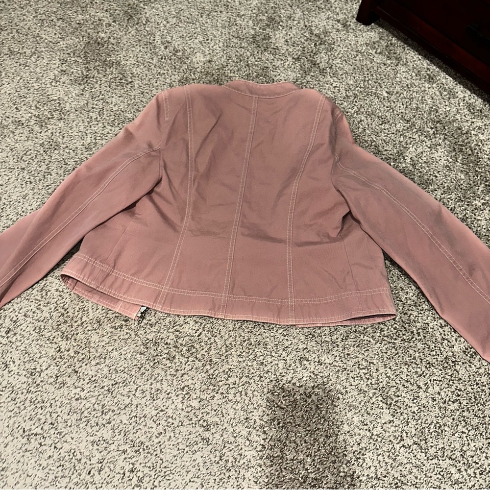 LOFT Blush Pink Button-Up Jacket - image 9
